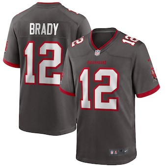 mens nike tom brady pewter tampa bay buccaneers alternate ga